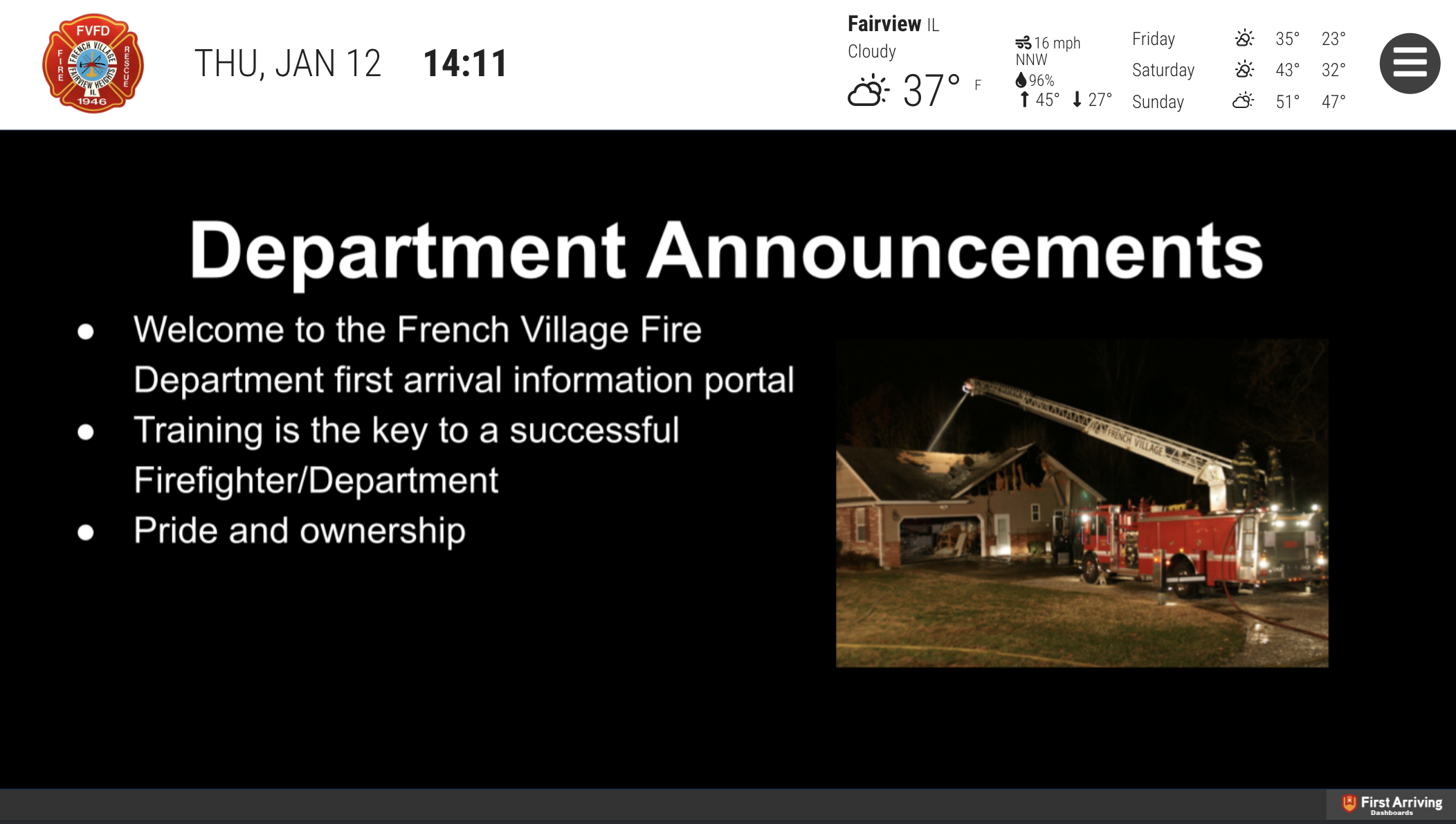 French Village (IL) Fire District Relies on First Arriving for