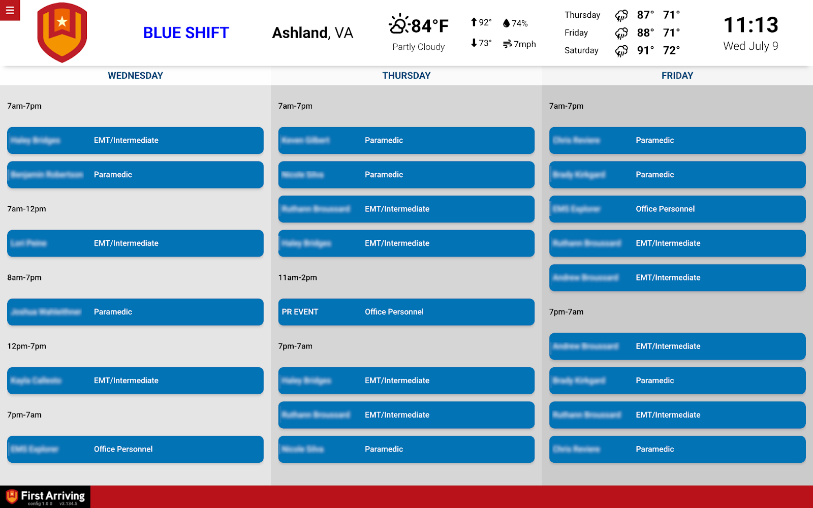 WhenToWork - Scheduling Software - First Arriving Dashboards